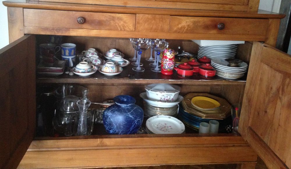 BUFFET ANCIEN DEUX CORPS LOUIS-PHILIPPE EN MERISIER Meubles