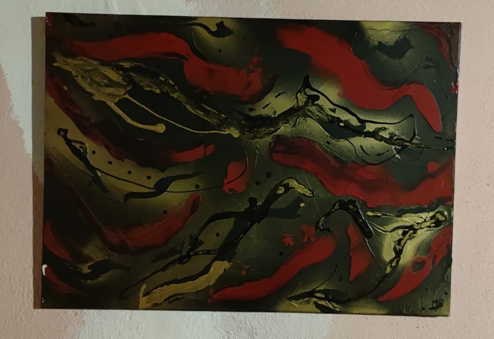 tableau acrylique abstrait Décoration