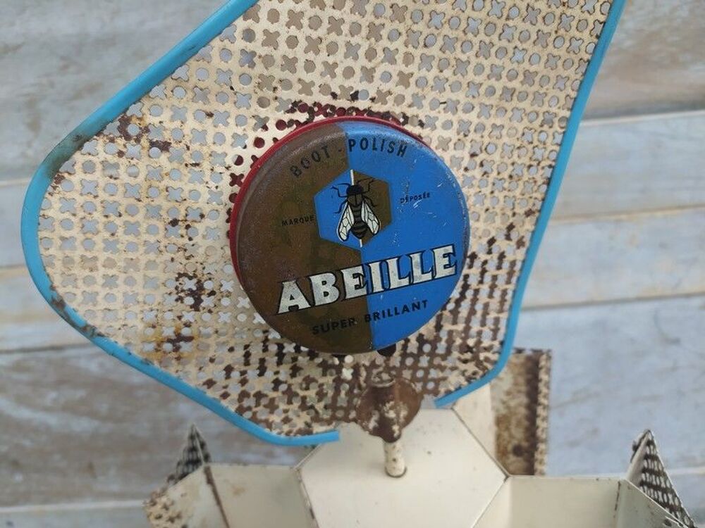 Pr&eacute;sentoir Boite Publicitaire Cirage Abeille Vintage Polish
