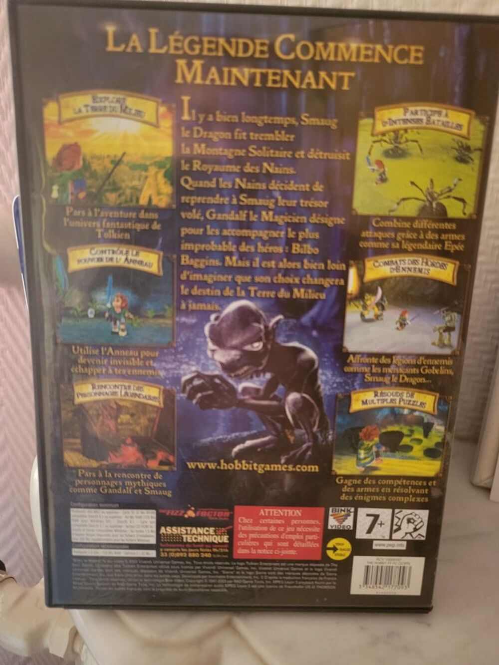 Jeu pc cd rom Bilbo le Hobbit Consoles et jeux vidéos
