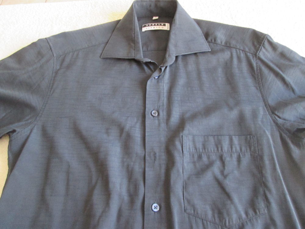 Chemise homme manches courtes noir l&eacute;g&egrave;re taille S Vtements