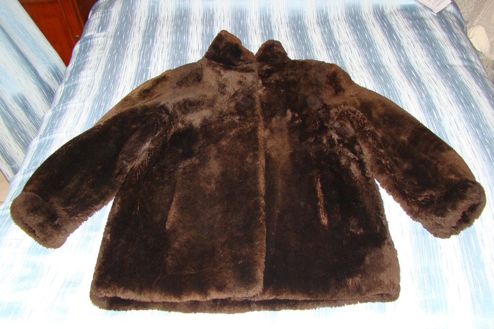 Manteau / Veste en mouton dor&eacute; - Femme T. 44 vintage 1980 Vêtements