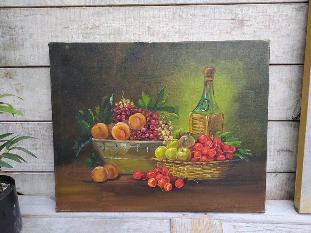 Tableau Nature Morte aux Fruits Sign&eacute; D�coration