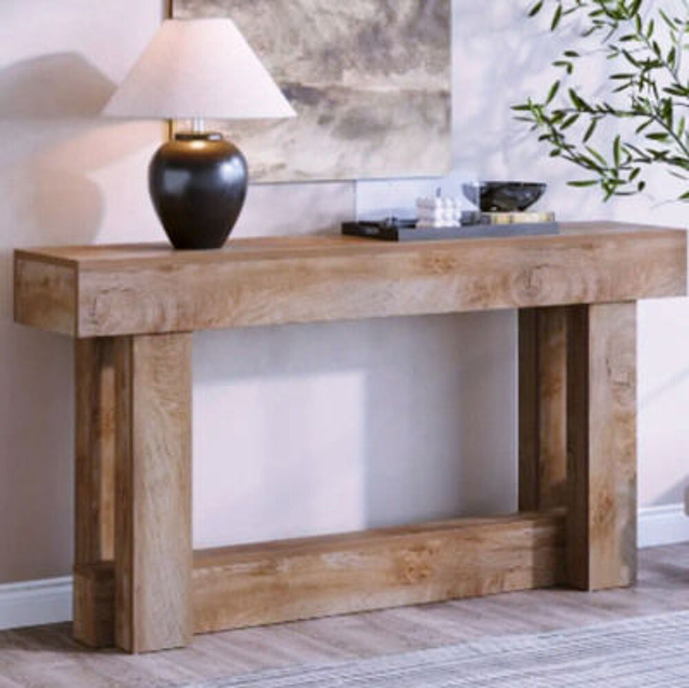 Console en bois massif ? &eacute;l&eacute;gance brute &amp; lignes &eacute;quilibr&eacute;es Meubles