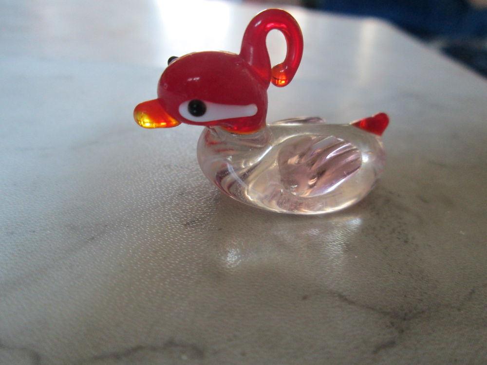 Pendentif canard en verre Bijoux et montres