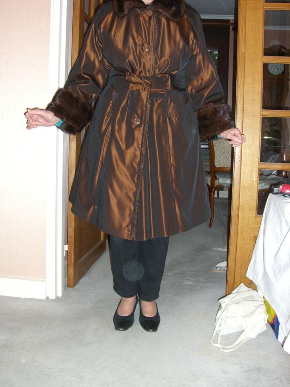 Manteau habill&eacute; doubl&eacute; vison Vêtements