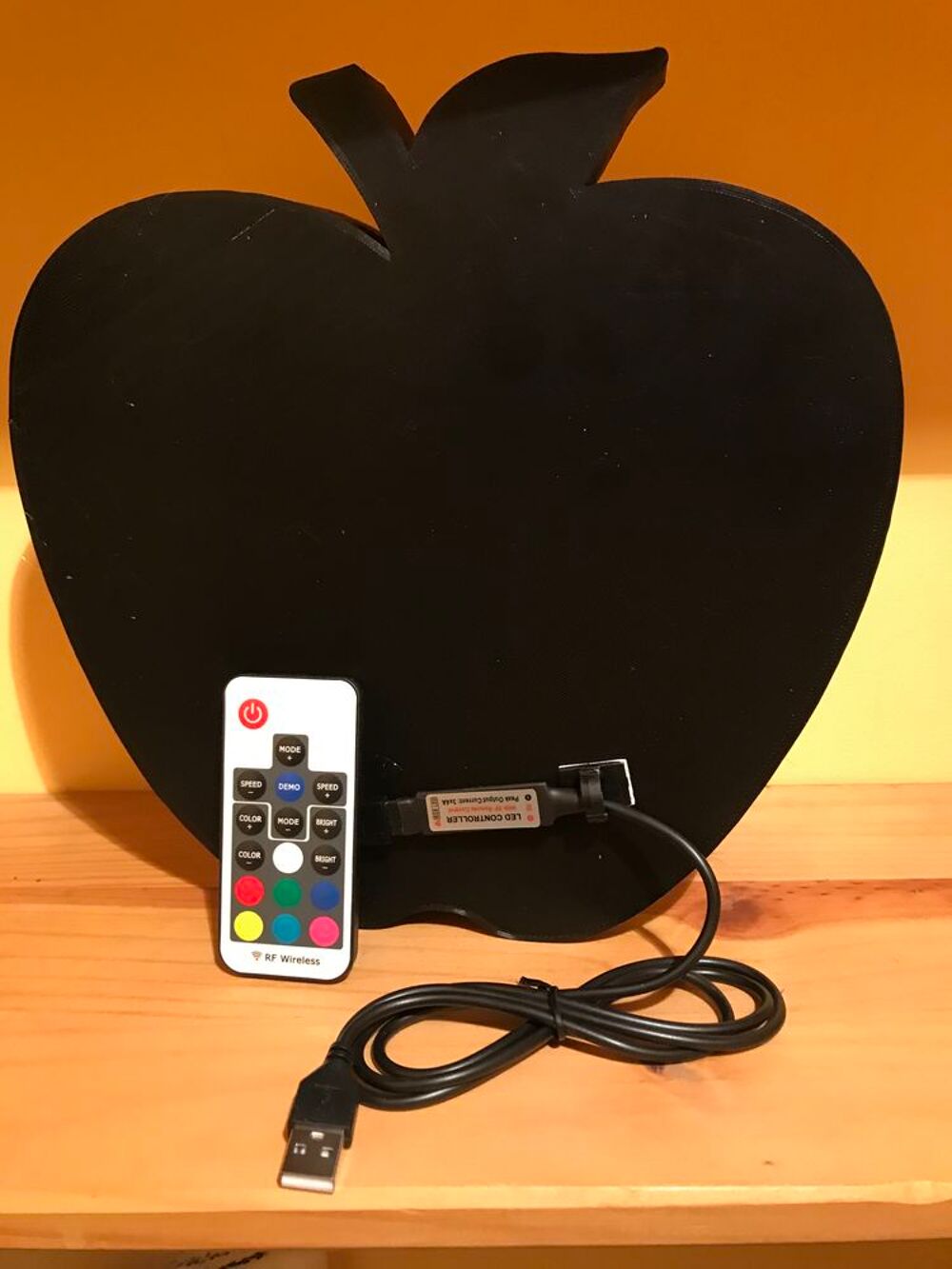 Lampe BLANCHE NEIGE leds multicolor avec telecommande et usb Décoration
