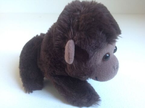 PETIT GORILLE MARRON FONC� EN PELUCHE ETAT NEUF Envoi Possib 5 Tr�gunc (29)