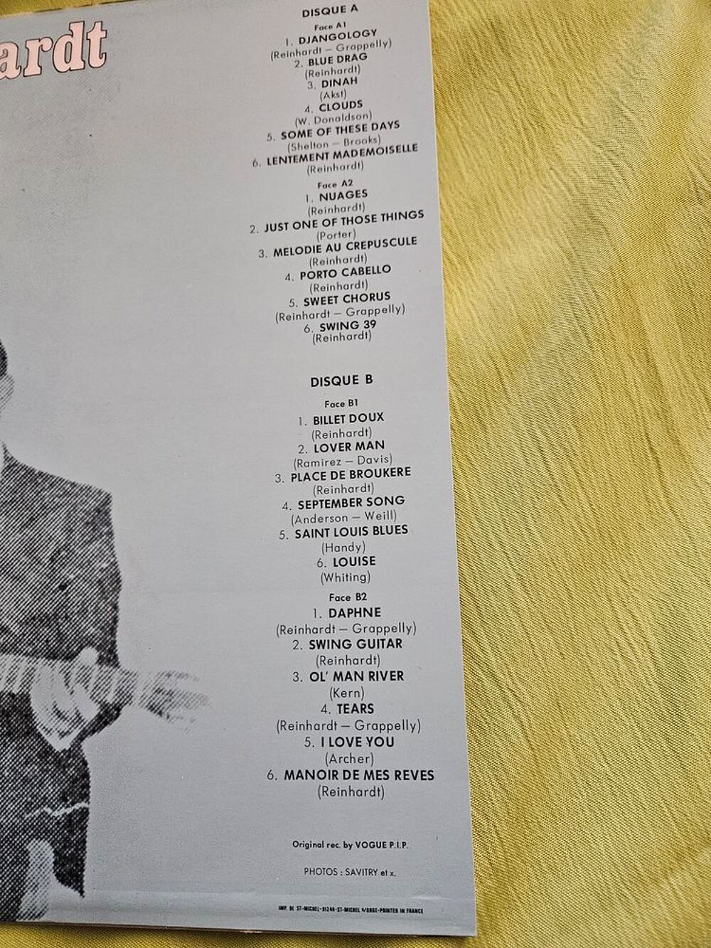 La grande Parade de Django Reinhardt 2 vinyles 1971 CD et vinyles