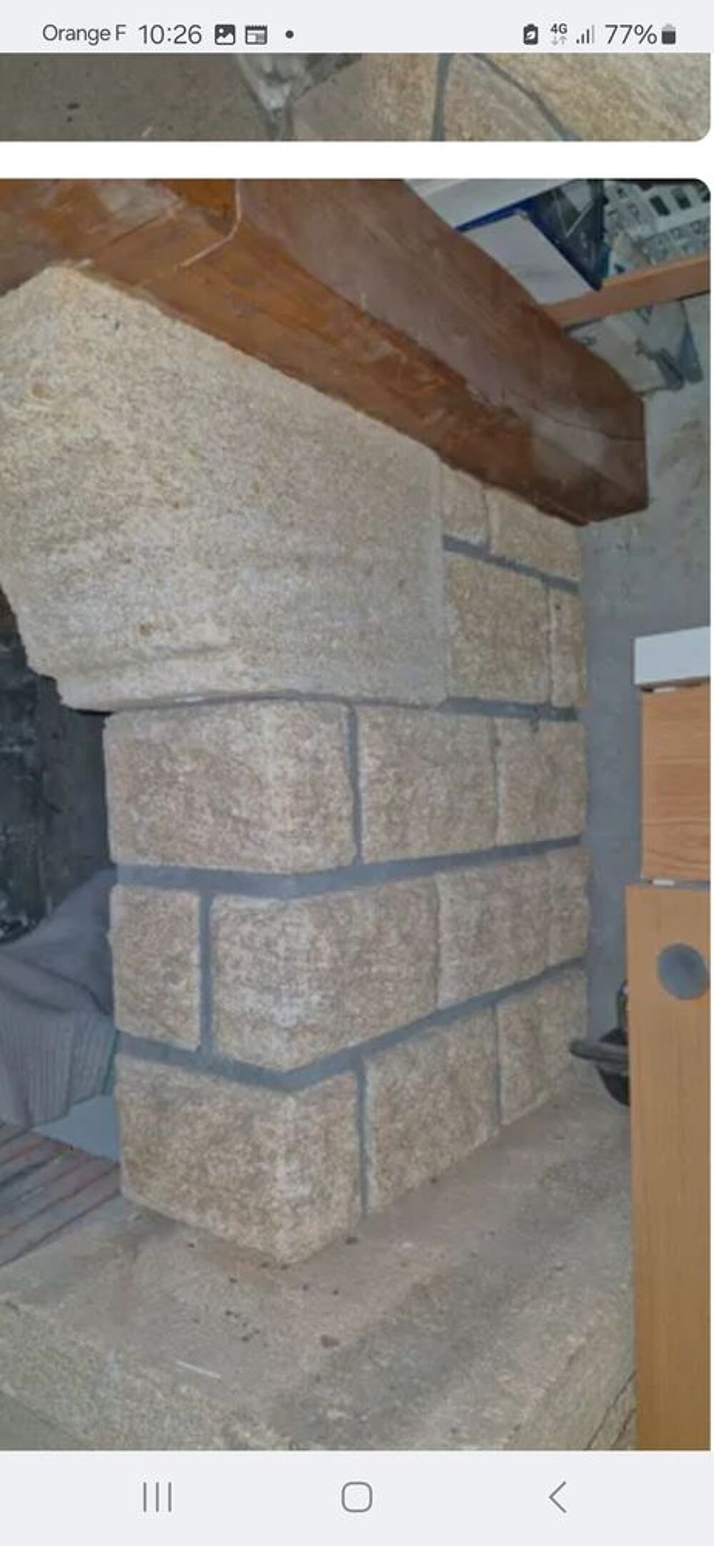 Chemin&eacute;e en pierres Bricolage