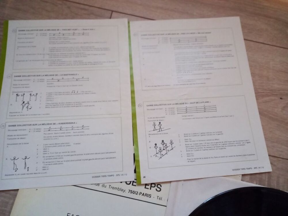 Vinyle 33T danses collectives revues EPS par Carlo Gilbert L CD et vinyles