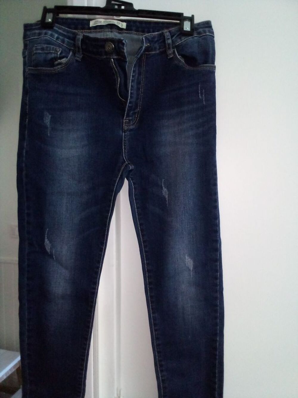 pantalon jean's sans marque couleur fonc&eacute; taille 42 d&eacute;co Vêtements