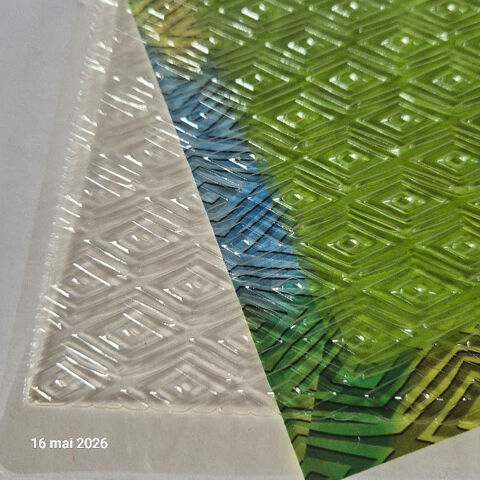 Plaque de texture, forme losange, souple, réutilisable, lava 1.5 Aubusson (23)