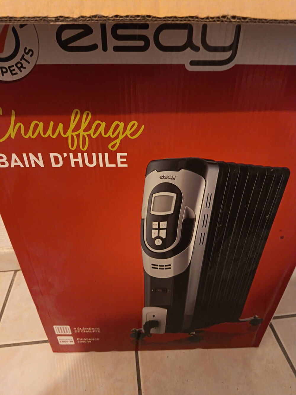 Chauffage &eacute;lectrique &agrave; bain d'huile. Electroménager