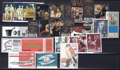 Timbres EUROPE-MALTE-1964-91 YT entre 295 et 846  3 Lyon 5 (69)