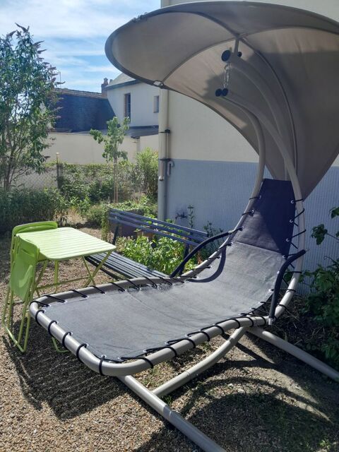 BENDIGO - Transat de jardin suspendu - Gris Anthracite 180 Baugé (49)