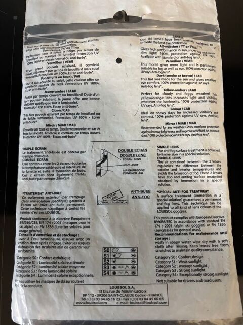 Masque de ski Loubsol enfant 3-4 ans 8 Juran�on (64)