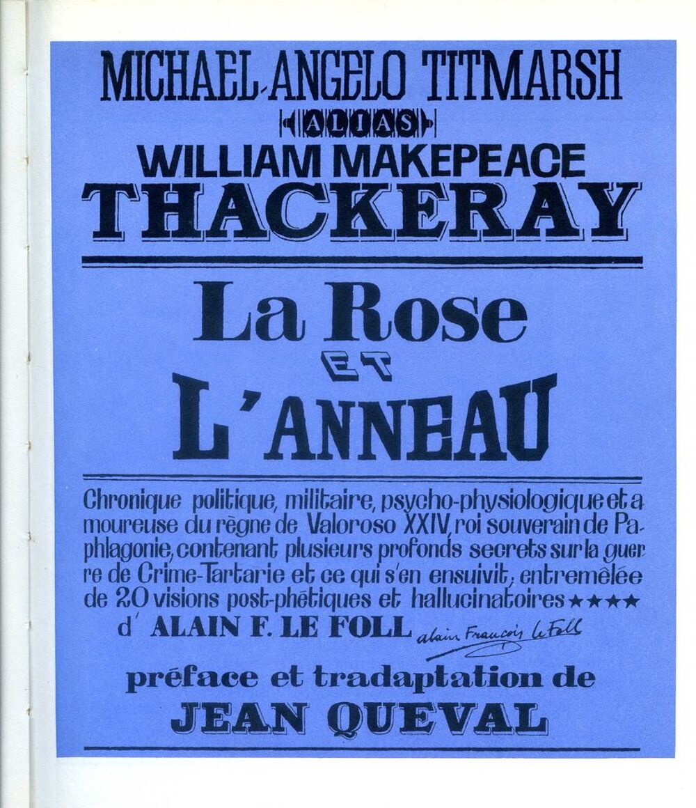 La rose et l'anneau - W.M. Thackeray, Livres et BD