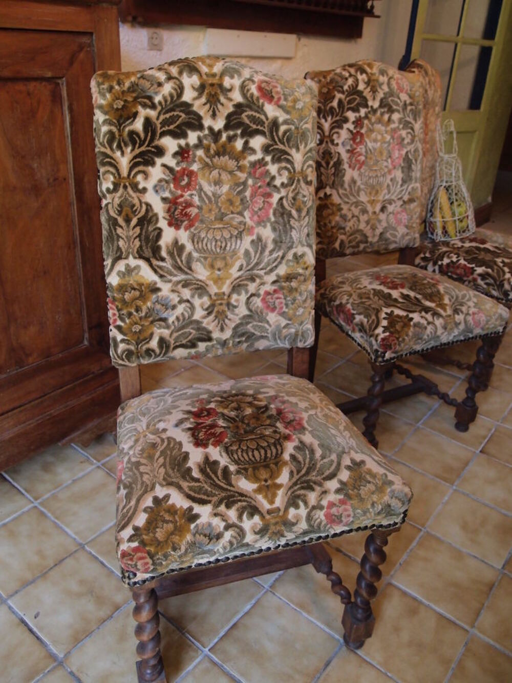 6 chaises avec haut dossier Meubles