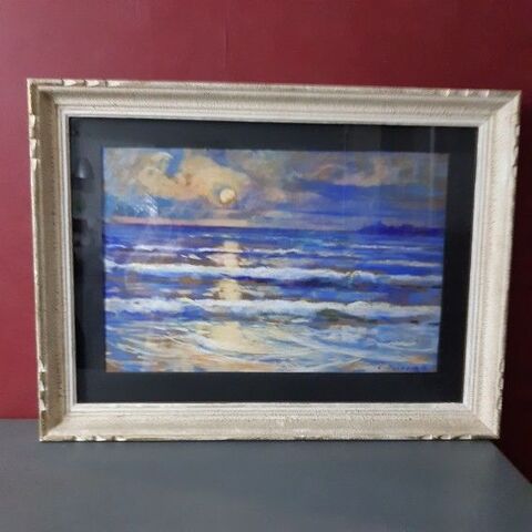 grand tableau ancien encadr� sous verre 60 Saint-Mathieu-de-Tr�viers (34)