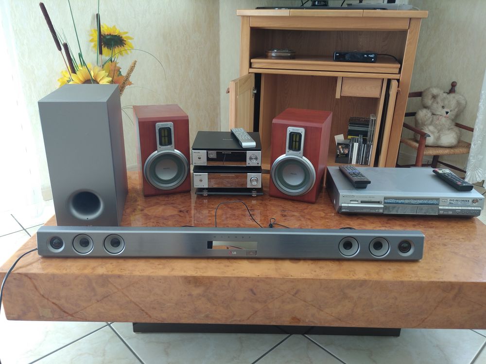 mini chaine philips avec bafles bois noyer Audio et hifi