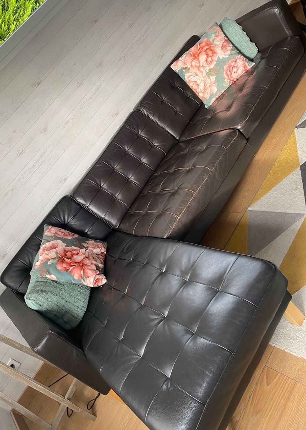Canap&eacute; angle cuir Meubles