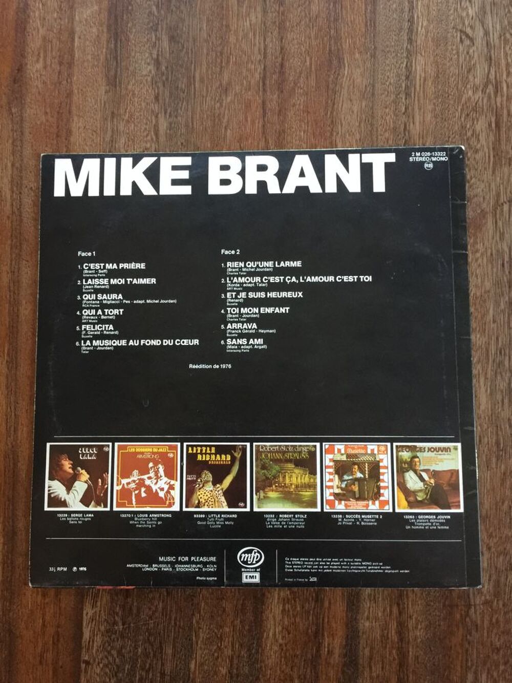 Vinyle 33 tours Mike Brant &quot; Qui saura &quot; CD et vinyles