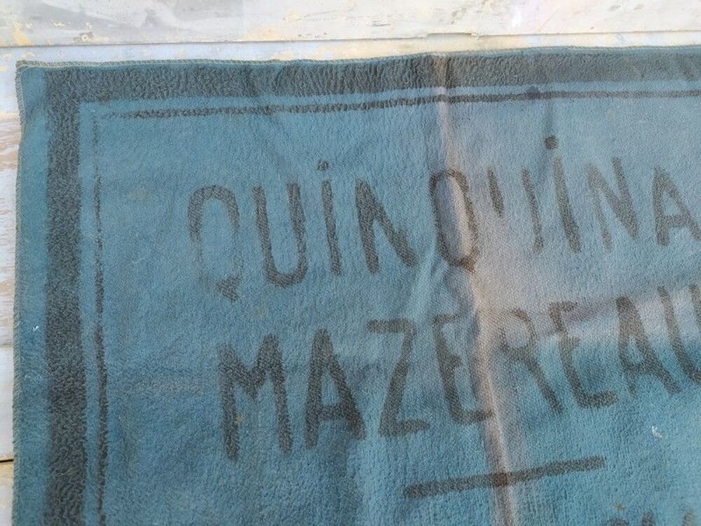 Ancien Tapis Cartes Publicitaire Quinquina Mazereau Bistro 