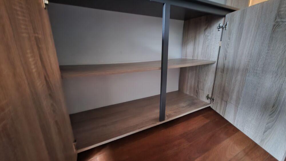Buffet Parisot FUMAY 180 cm ch&ecirc;ne / b&eacute;ton 3 portes + tiroir Meubles