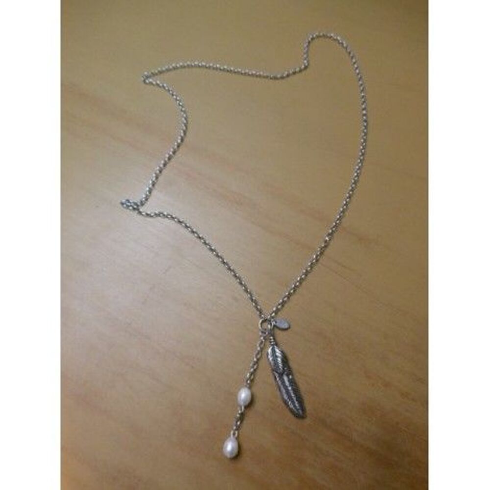 ZABOK COLLIER PENDENTIF ACIER onyx, quartz ou perles nacre Bijoux et montres