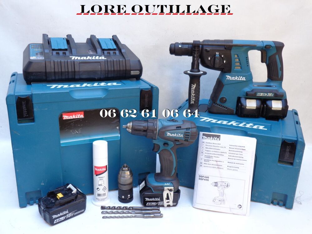 MAKITA DHR264 + DDF482 Bricolage