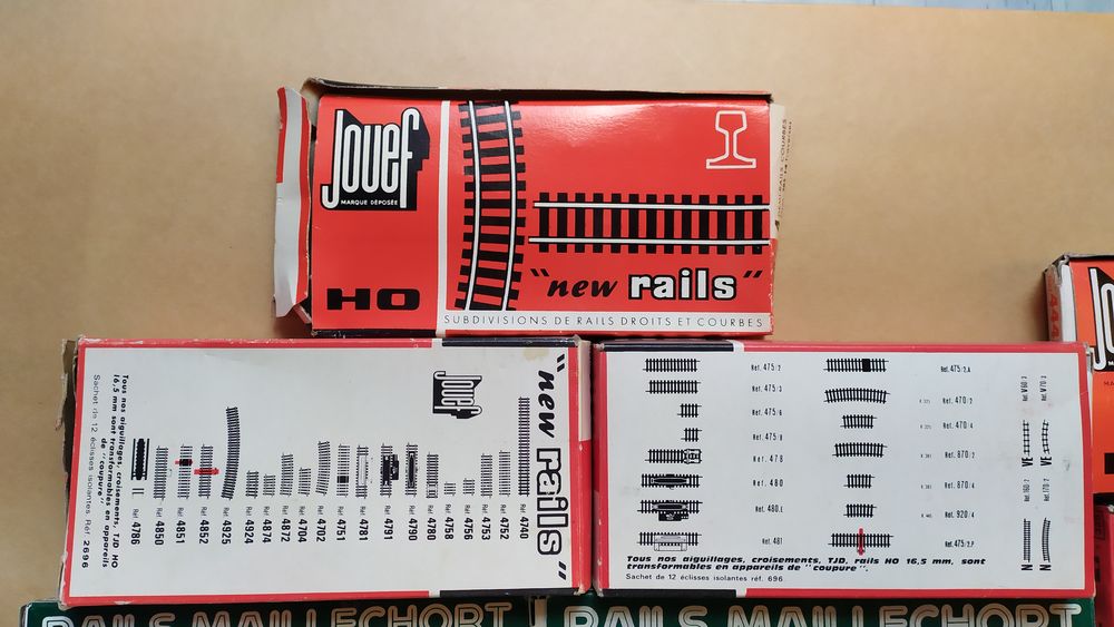 Train &eacute;lectrique : boites vides de rails &amp; aiguillages JOUEF Jeux / jouets
