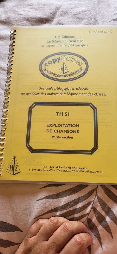Fichier photocopiable exploitation chansons PS maternelle 15 Avesnes-sur-Helpe (59)