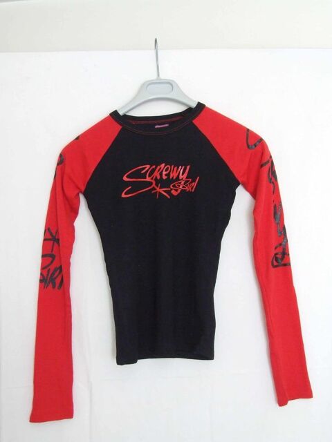 Tee-shirt manches longues, JENNYFER, Noir et rouge, Taille S 5 Bagnolet (93)
