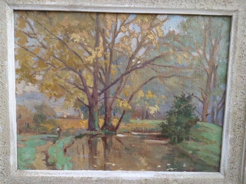 Charles Hirlemann Tableau Paysage L'Orne en Automne 