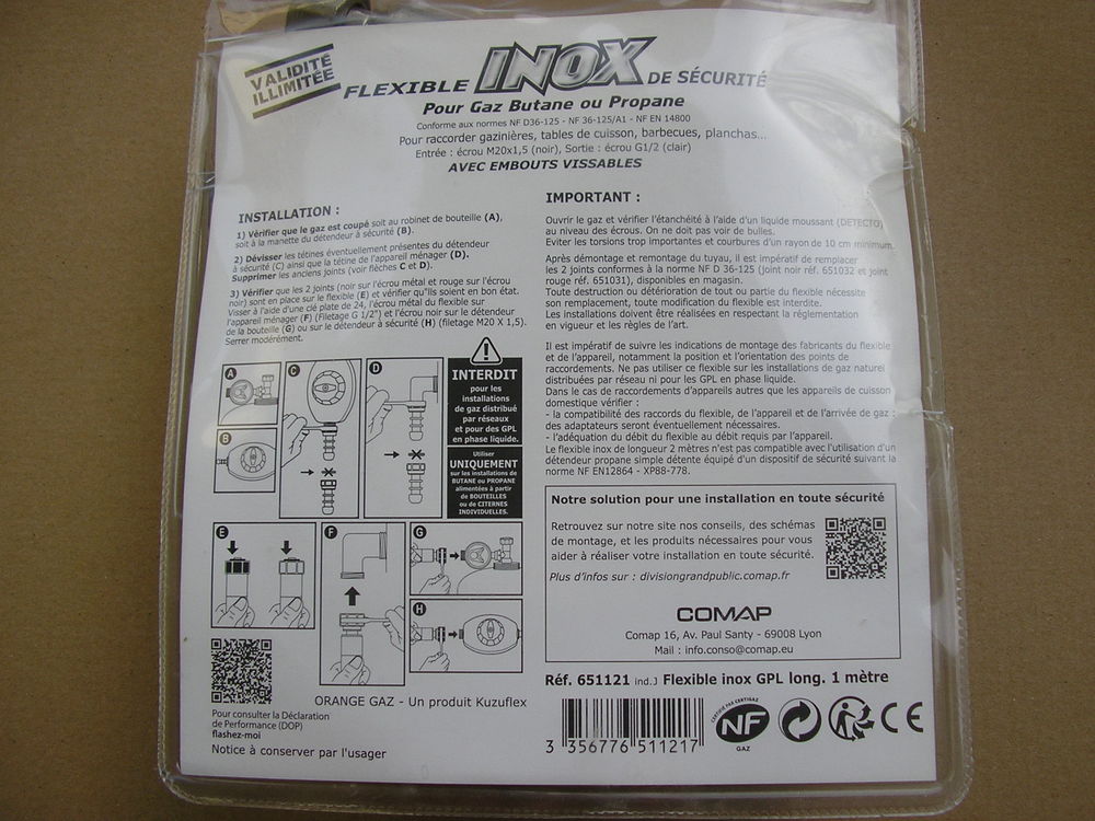 Flexible Inox Gaz Bricolage