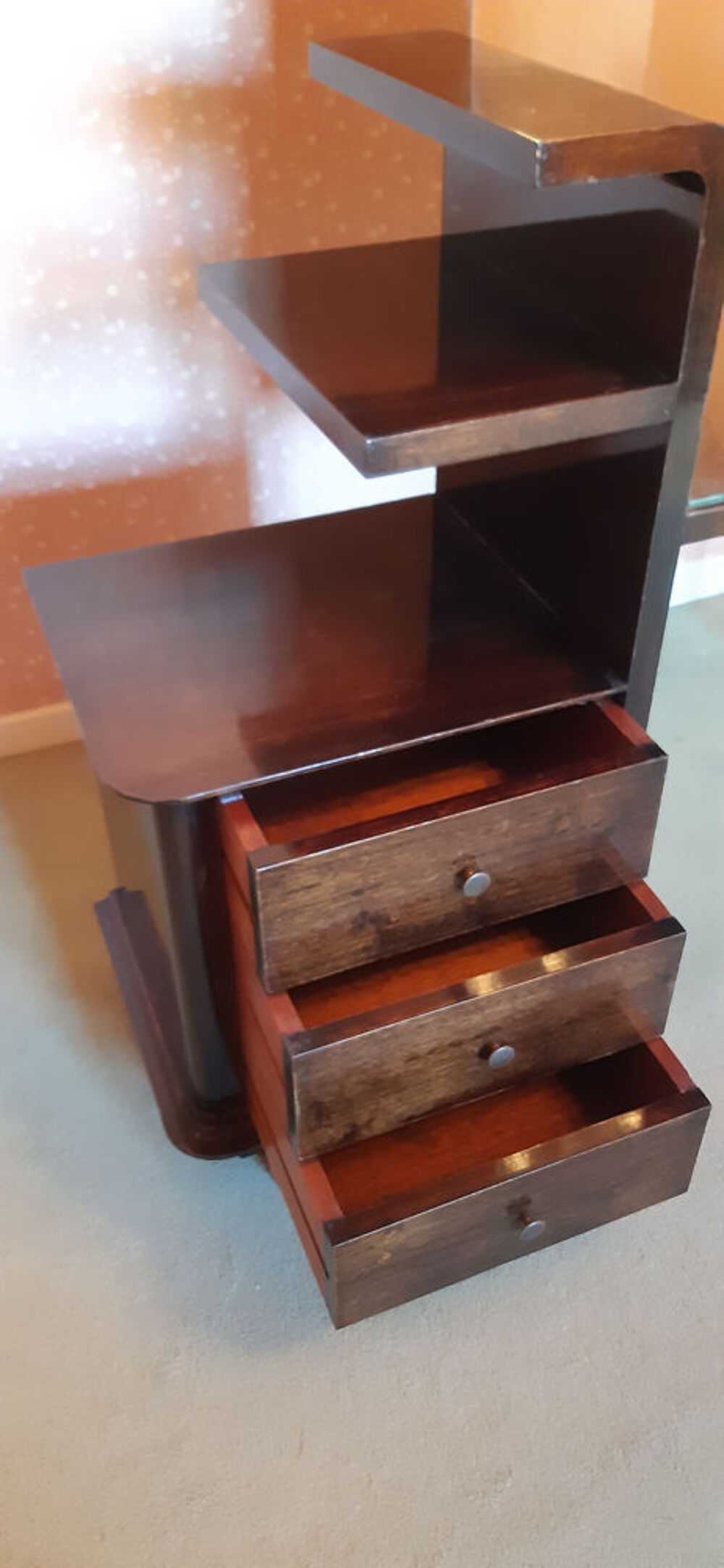 Coiffeuse et tables de nuit vintage ann&eacute;es 1950 Meubles