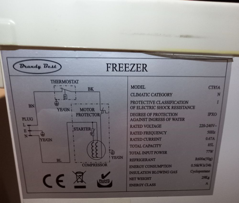Cong&eacute;lateur 85 L Brandy Best Electroménager