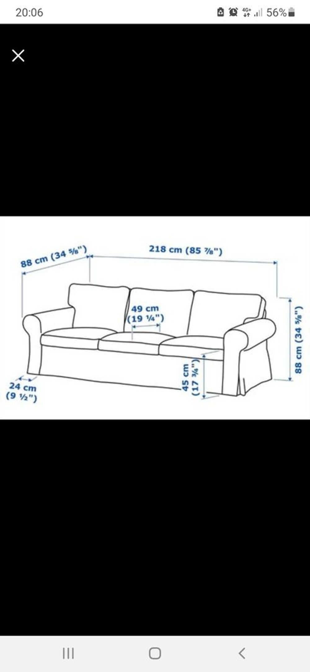 Canap&eacute; Ektorp 3 places Meubles