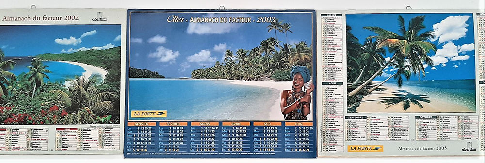 3 Almanachs facteur ann&eacute;es 2000 / Calendriers 