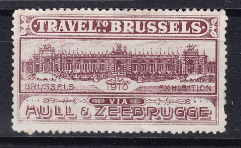 EUROPE-BELGIQUE-Erinnophilie-Vignette-Travel to Brussels 191 2 Paris 1 (75)