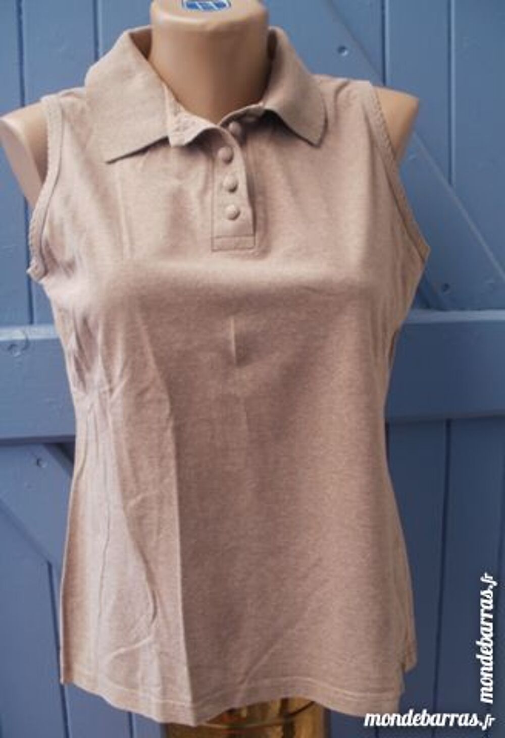 Haut sans manche Col chemise taille 42 Vêtements