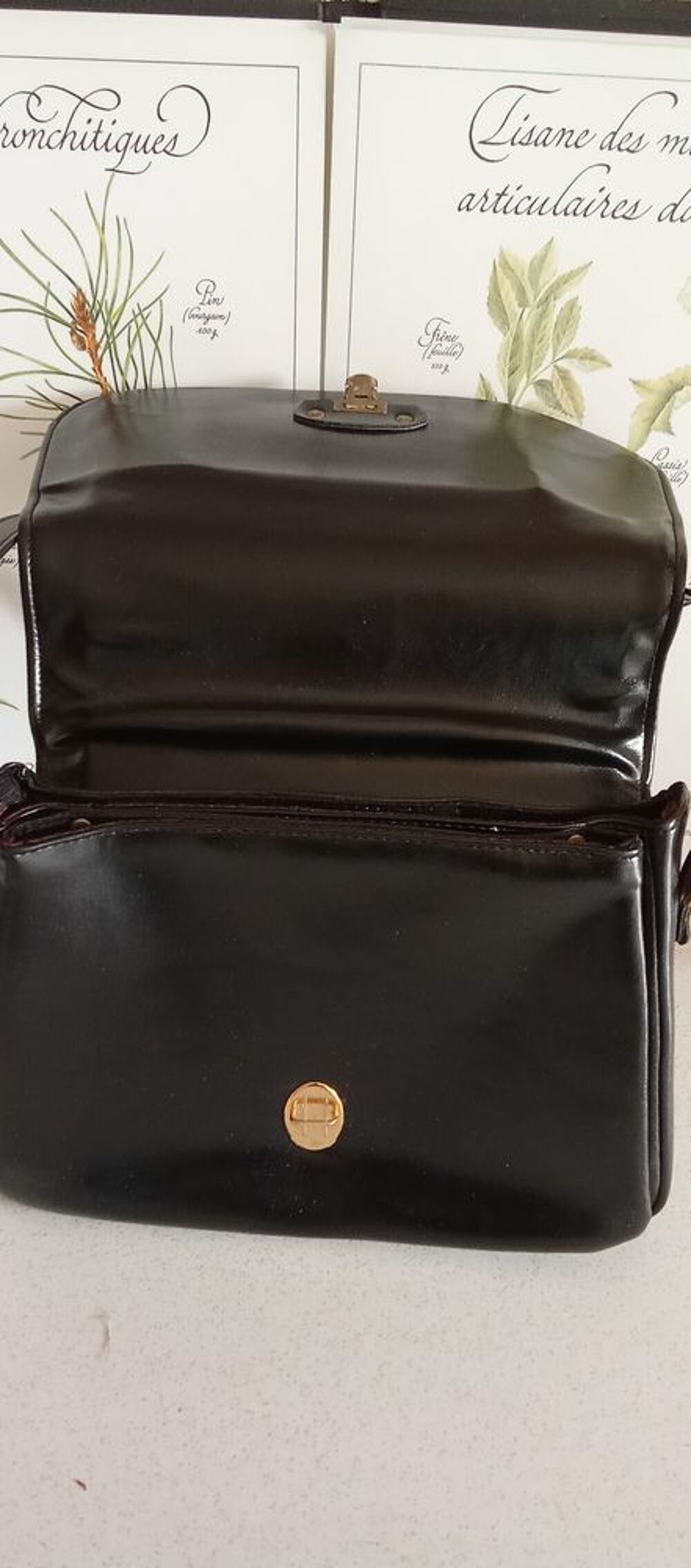 Sac &agrave; main noir Maroquinerie