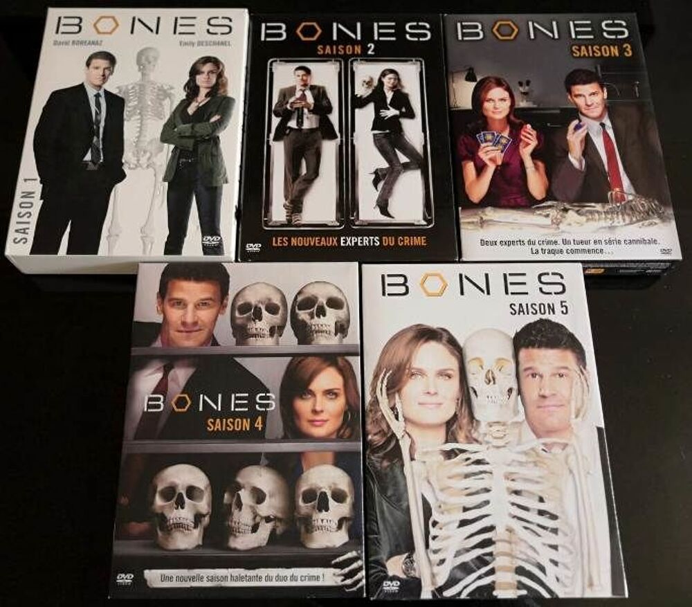 DVD - BONES saison 1 &agrave; 5 DVD et blu-ray