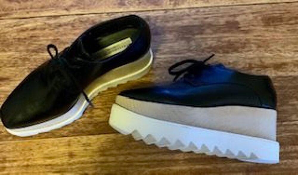 Chaussure Stell Mc cartney compens&eacute;es noire d'occasion.P36 Chaussures