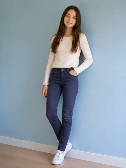Jean fille 14 ans ikks pantalon slim denim bleu marine TBE 10 Brienne-le-Château (10)