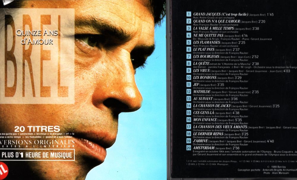 1 CDA BREL 20 titres
CD et vinyles
