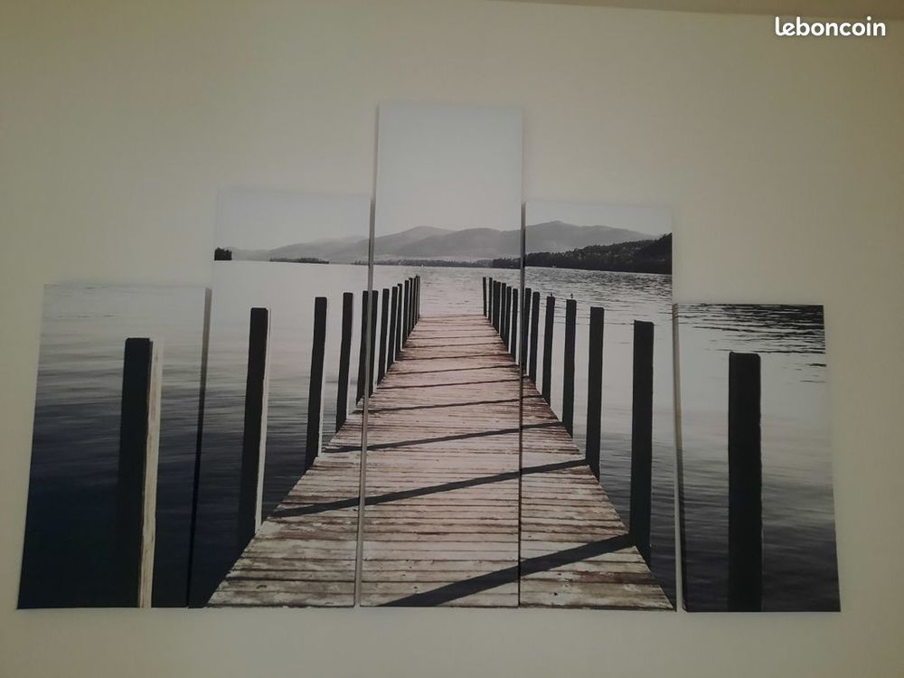 Tableau set de 5 toiles bord de mer Dcoration