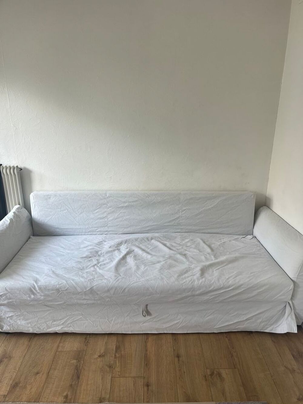Canap&eacute; convertible blanc IKEA 3 places Meubles