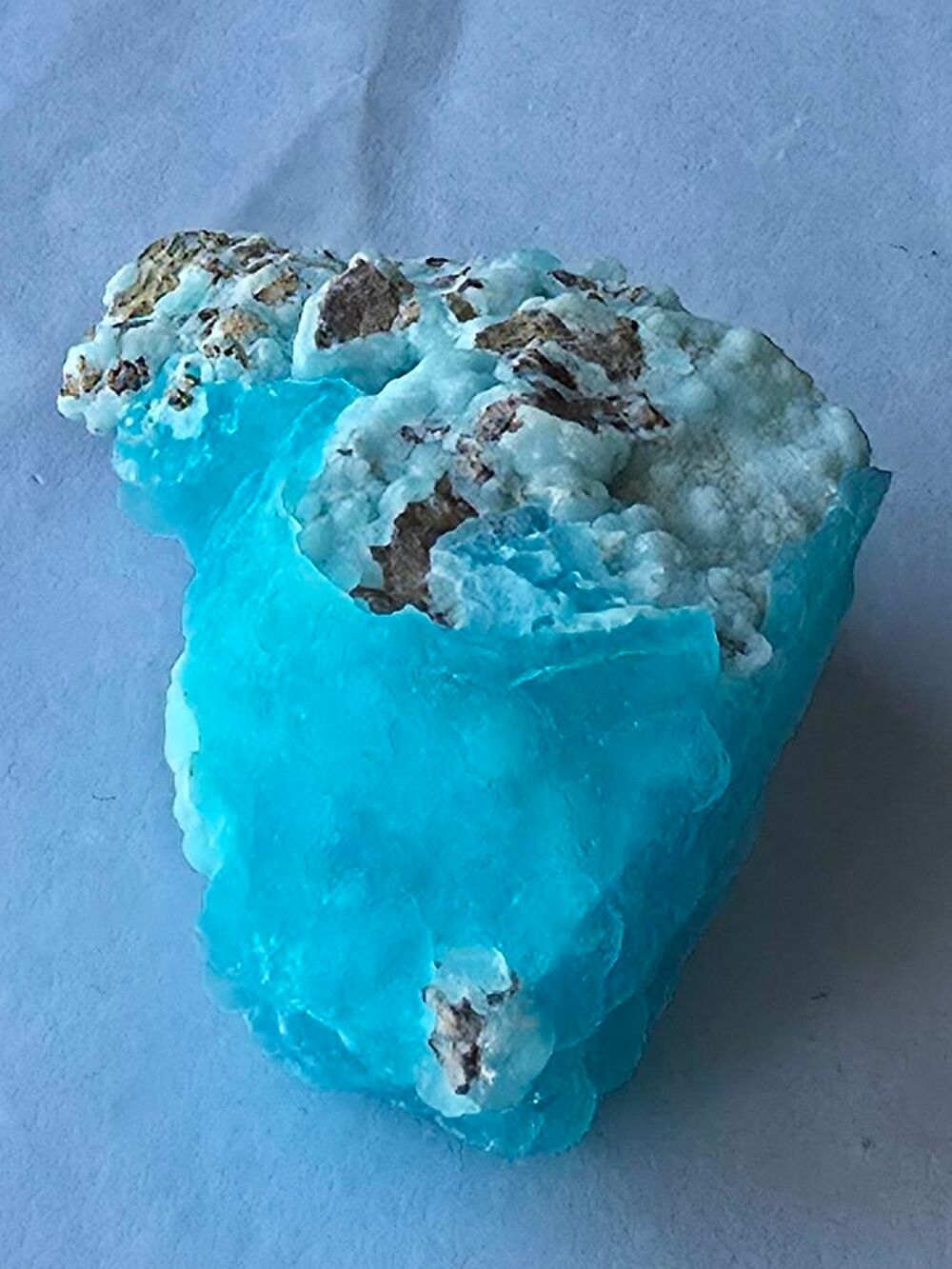 Cristal d'H&eacute;mimorphite Turquoise Brut-Pierre Naturelle 